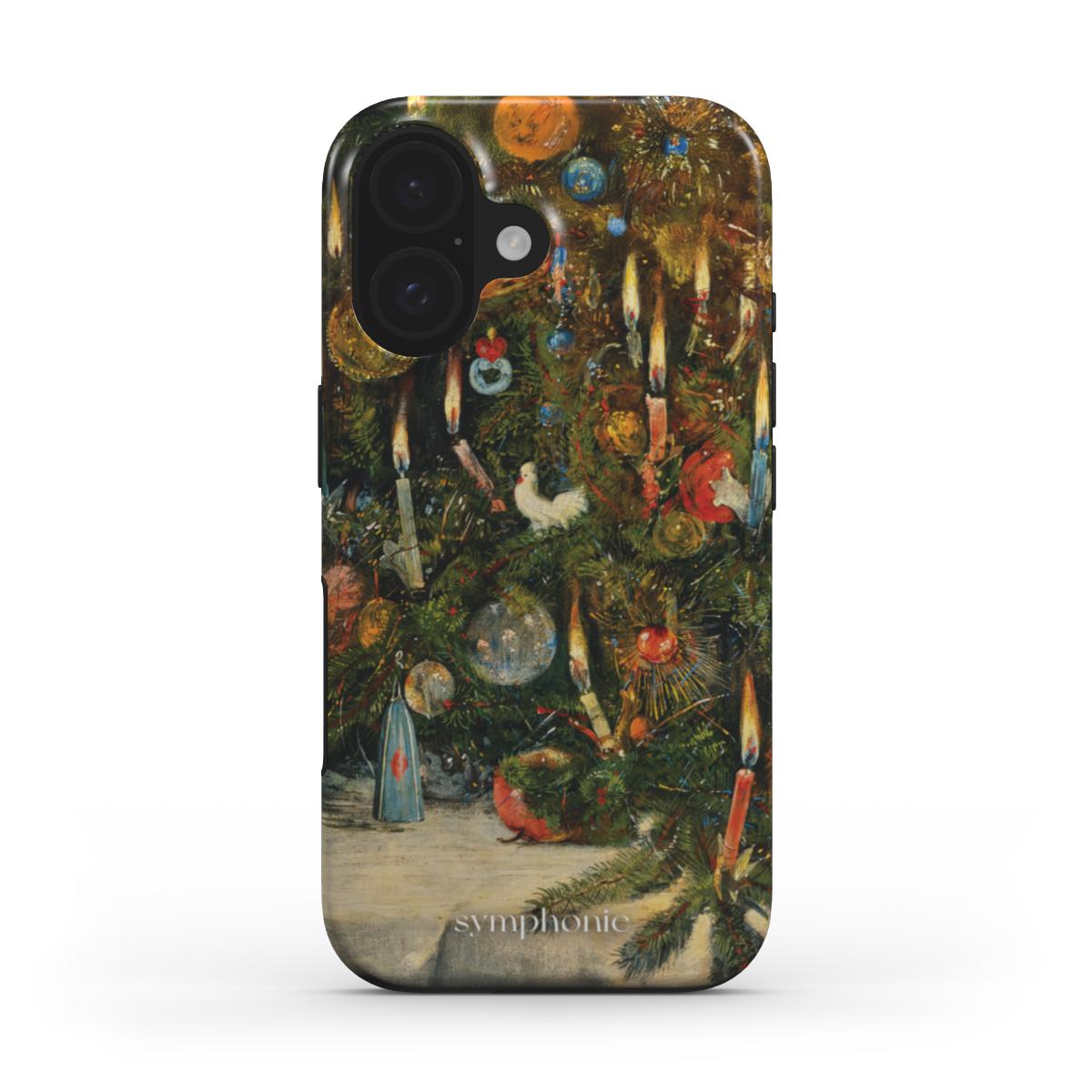 Christmas Tree Decorated with Lights - Tough