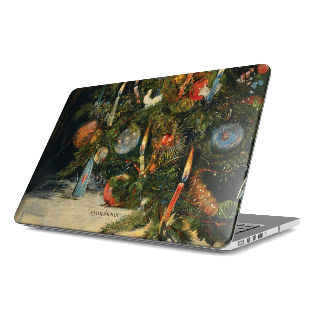 Christmas Tree Decorated with Lights - MacBook case