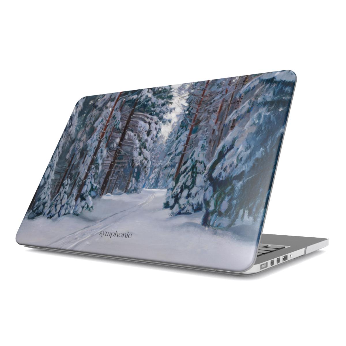 Verschneiter Waldweg - MacBook case