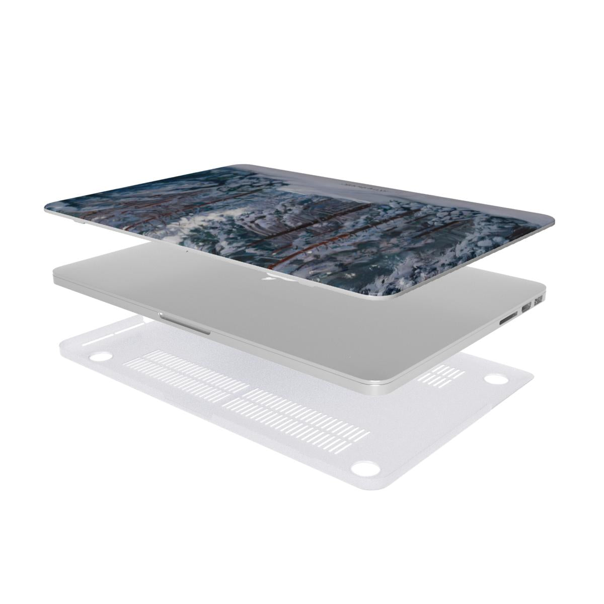 Verschneiter Waldweg - MacBook case