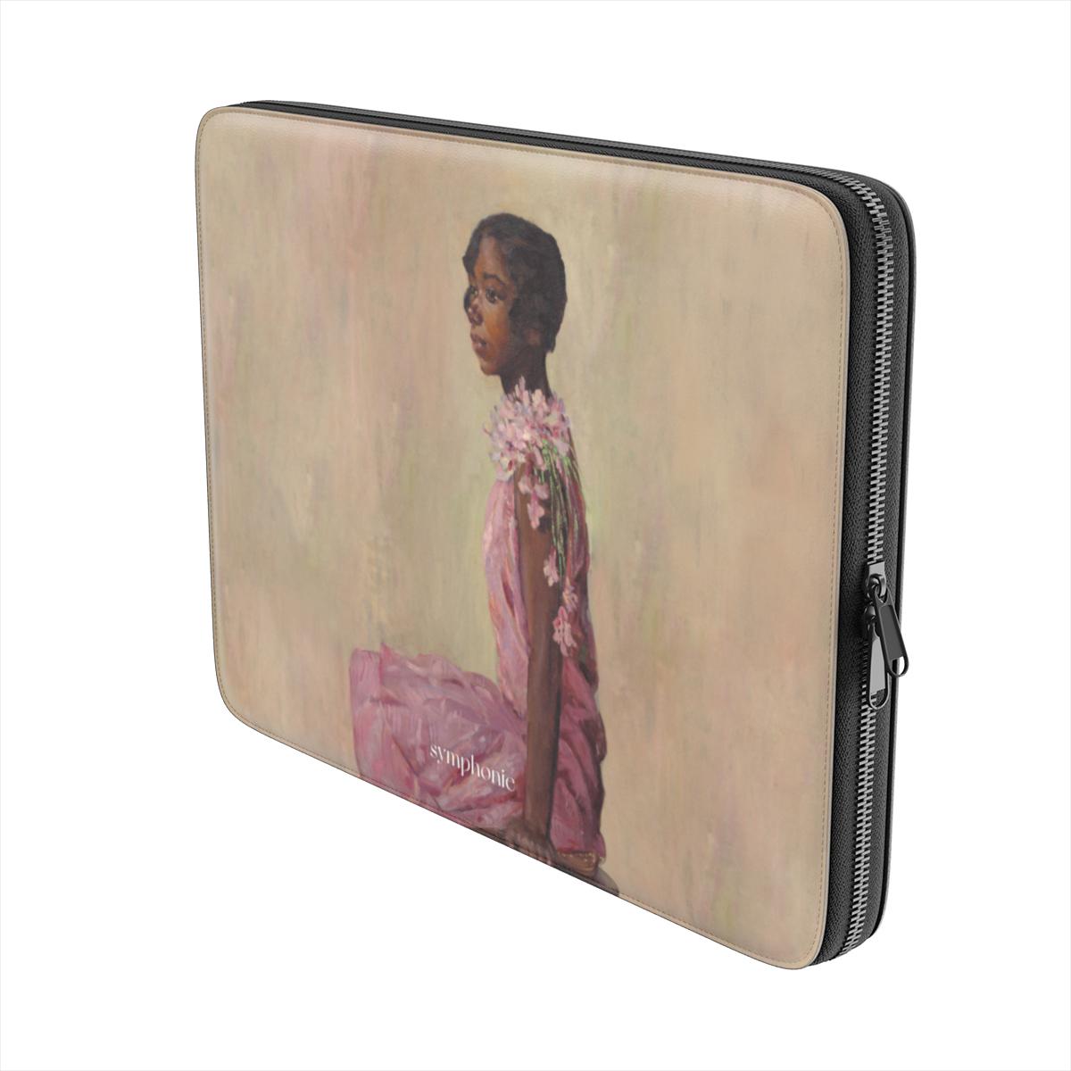 Girl in a Pink Dress - Laptop Sleeve