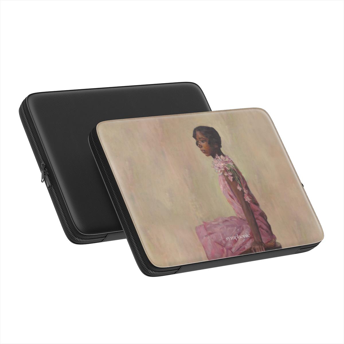 Girl in a Pink Dress - Laptop Sleeve