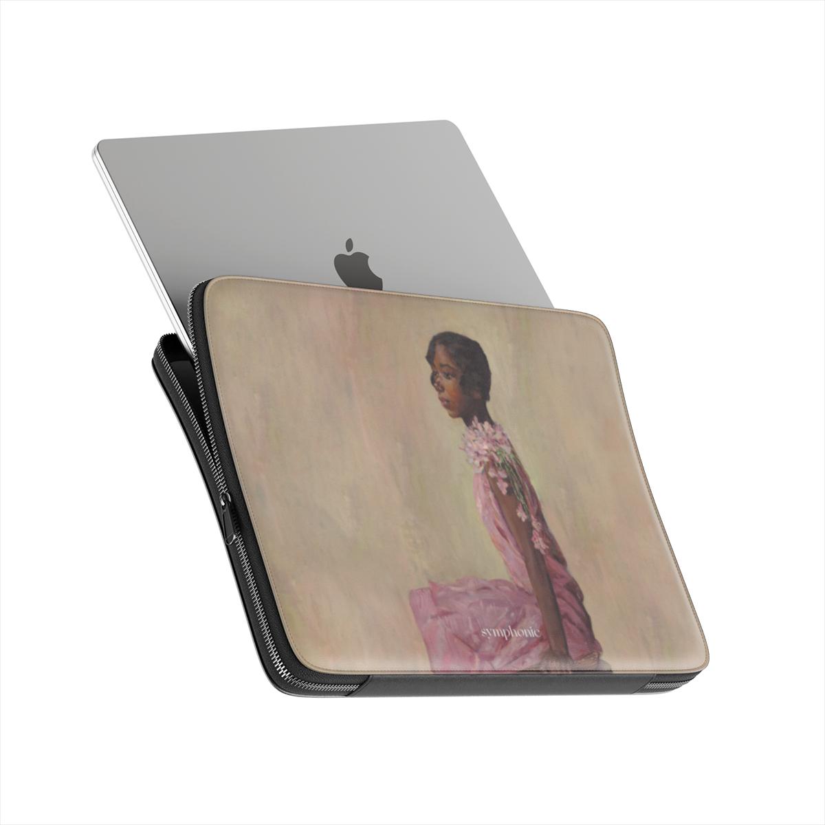 Girl in a Pink Dress - Laptop Sleeve